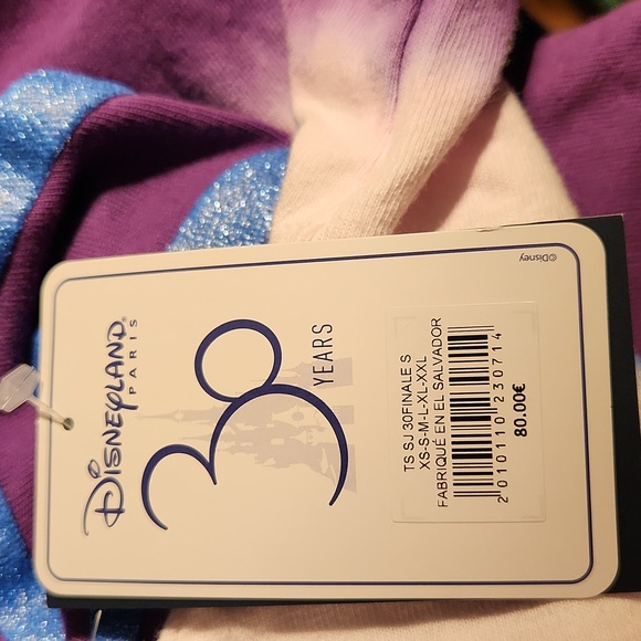 NWT Disney 30th Anniversary Paris Spirit Jersey Slinky Earrings - Picture 6 of 7